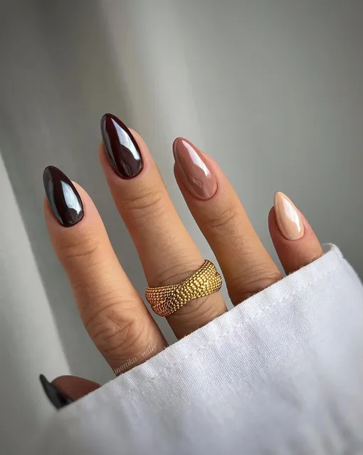 Как повторить Chrome Espresso Nails